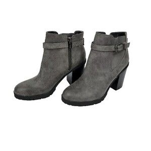 Circus By Sam Edelman Deacon Boots Gray Buckle Accent Women's Size 9M